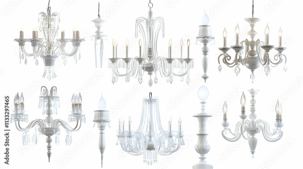 Fototapeta premium chandelierson isolated on a white background
