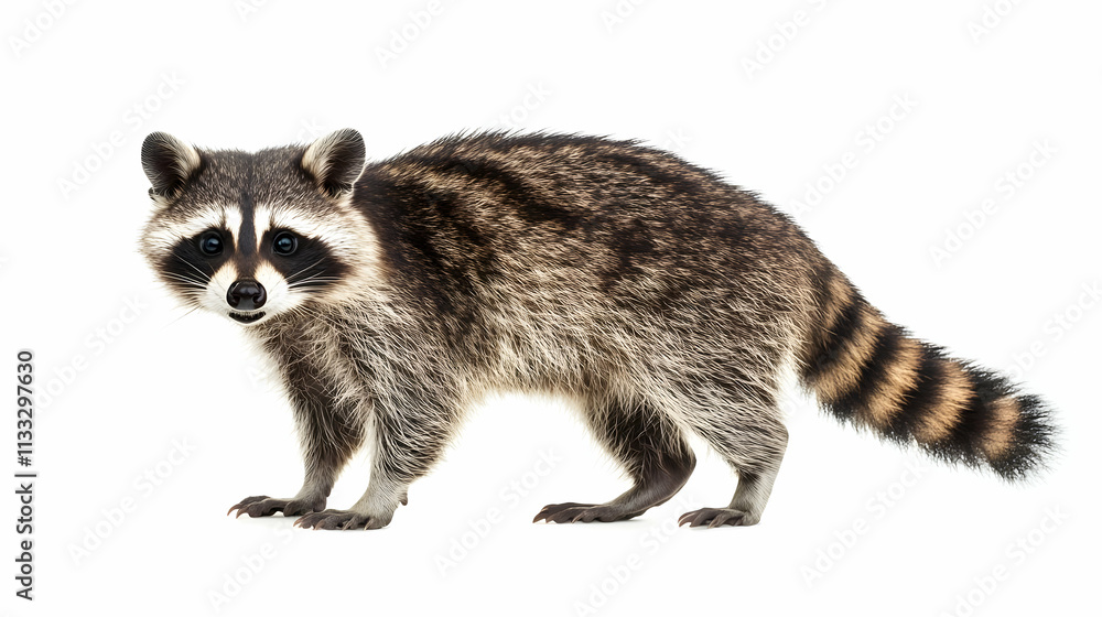 Obraz premium racoonon isolated on a white background
