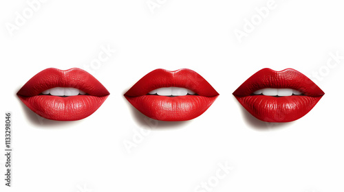 red lipson isolated on a white background photo