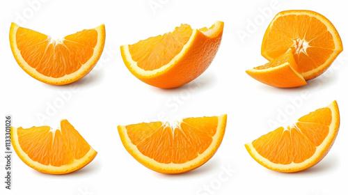 orange sliceson isolated on a white background photo