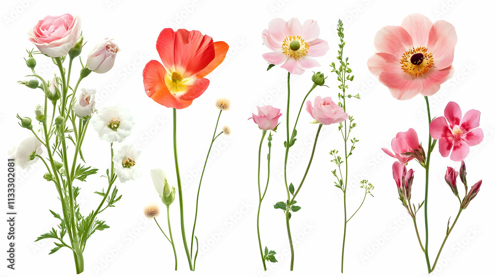 Obraz premium flower imageson isolated on a white background