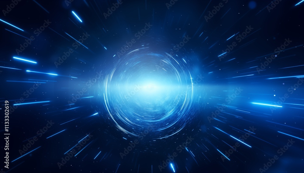 Fototapeta premium background with stars, light radiant, in dark space