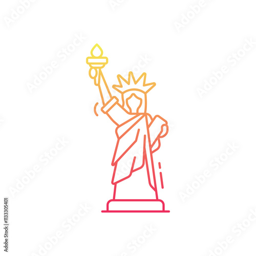 Statue of liberty vector icon