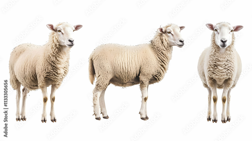 Fototapeta premium farm animalon isolated on a white background