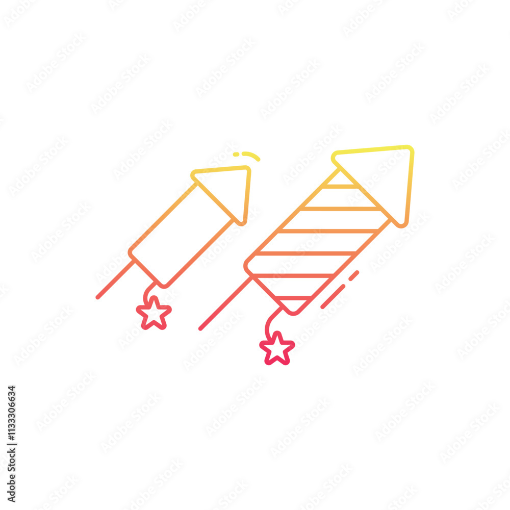 Fototapeta premium Fireworks vector icon