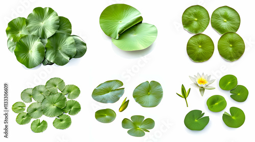 lily padson isolated on a white background