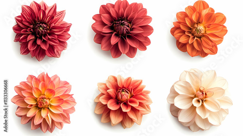 boho floweron isolated on a white background photo