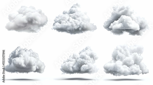 white cloudon isolated on a white background photo