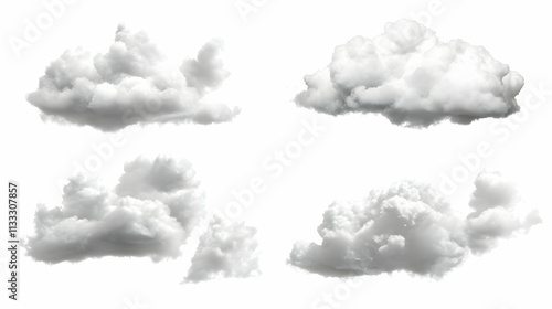 white cloudon isolated on a white background photo