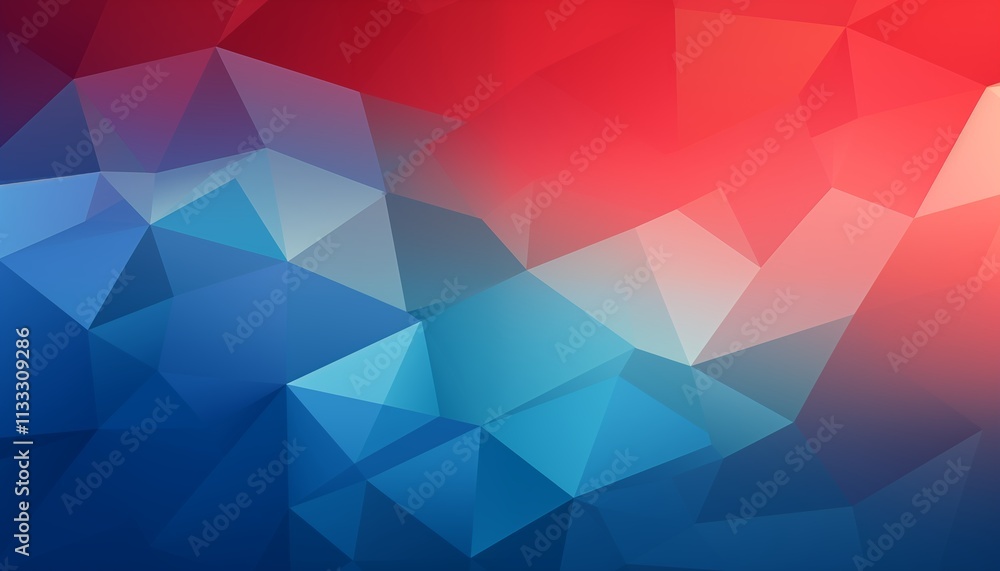 Fototapeta premium abstract background with triangles, triangle, green, red, pink, blue, geometric
