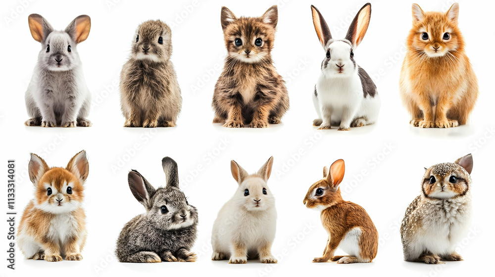 Fototapeta premium cute animalon isolated on a white background