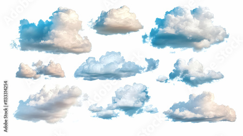 sky cloudson isolated on a white background photo