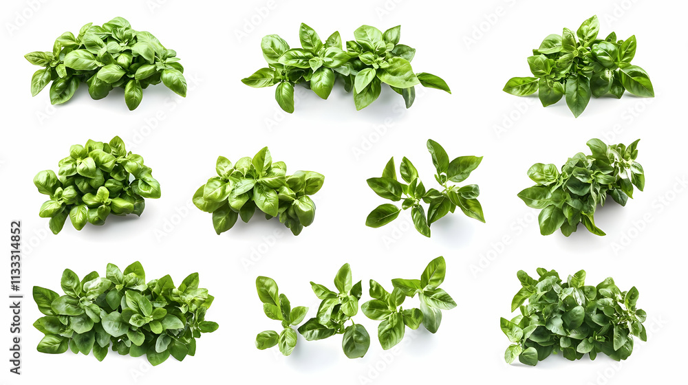 Fototapeta premium basilon isolated on a white background