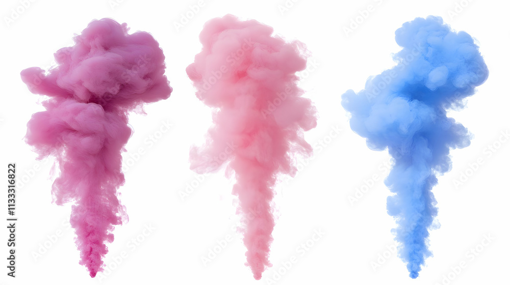 Fototapeta premium coloured smokeon isolated on a white background