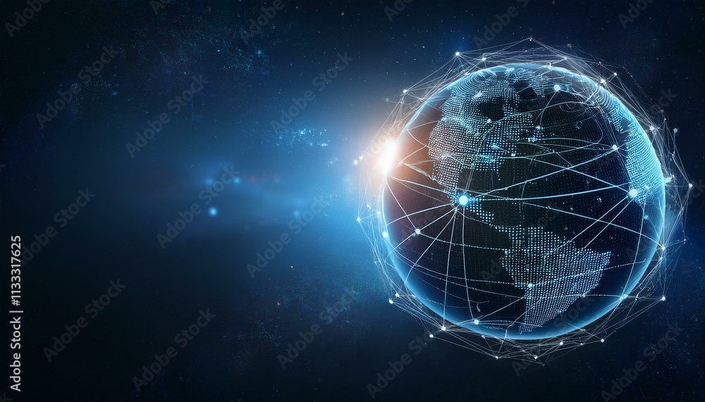 Obraz premium Luxurious office space with city skyline visible through glass walls