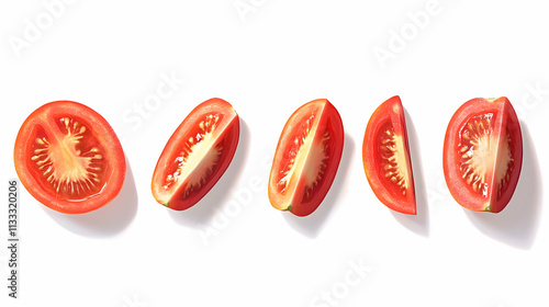 tomato sliceon isolated on a white background photo