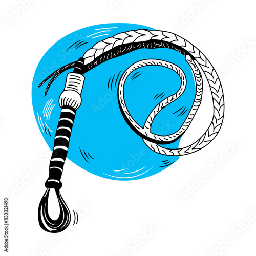 A sketchy illustration of western whip