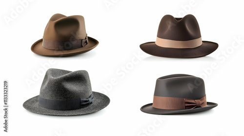 fedora haton isolated on a white background photo