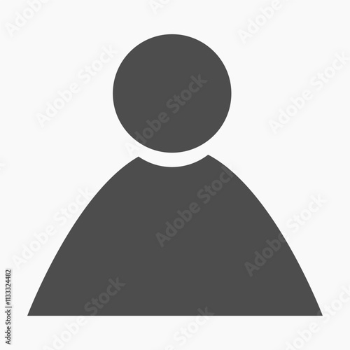 Monochrome icon. User Icon in trendy flat style isolated on white background. User silhouette symbol for your web site design, logo, app, UI. Vector illustration