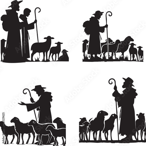 shepherd and silhuette