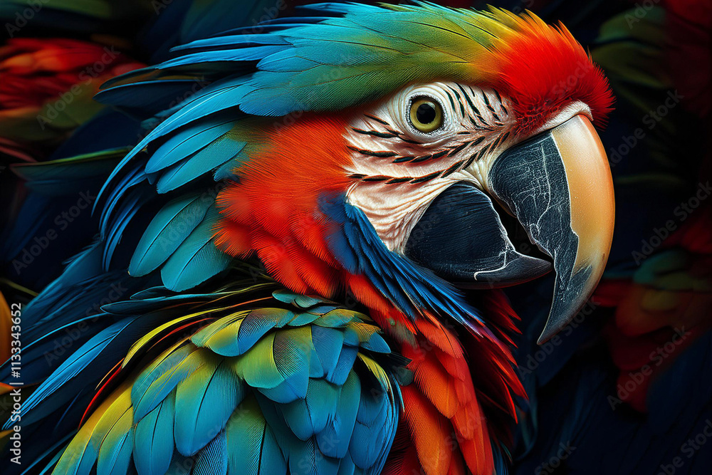 Obraz premium Harlequin macaw