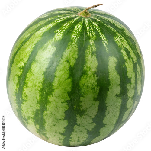 Fresh Watermelon isolated on transparent background cutout, Png, Cutout