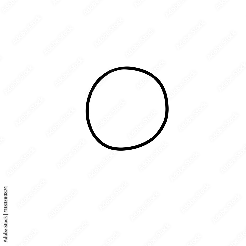 Hand Drawn Circle Line Hand Drawn Circle Line