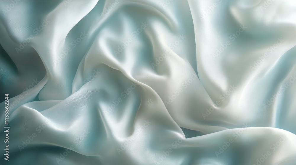 Fototapeta premium Smooth drapery folds softly, creating a digital background of richness and style