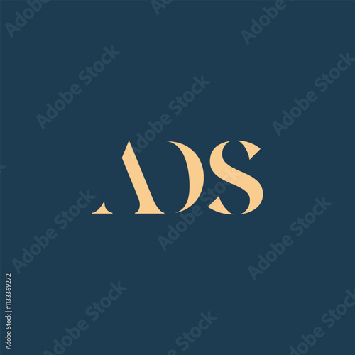 ADS abstract letter logo design. This logo is designed by three abstract letters.