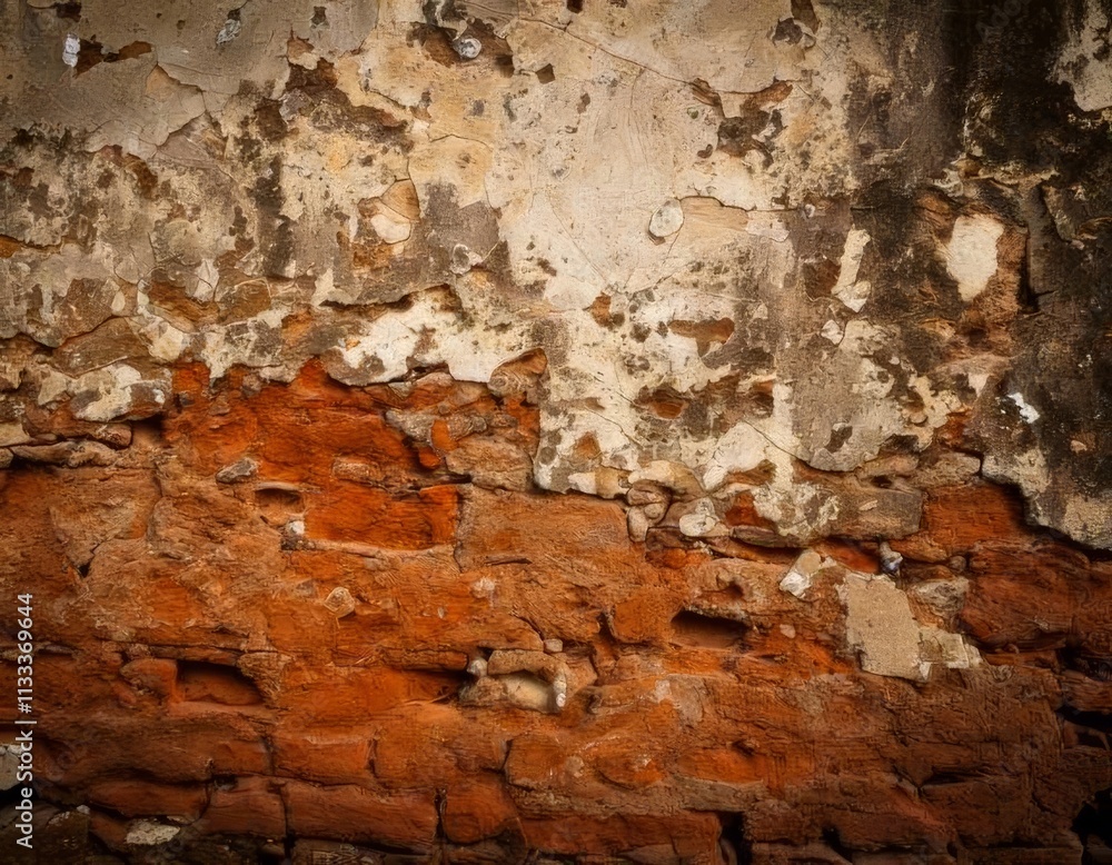 Obraz premium The old shabby brick wall background texture