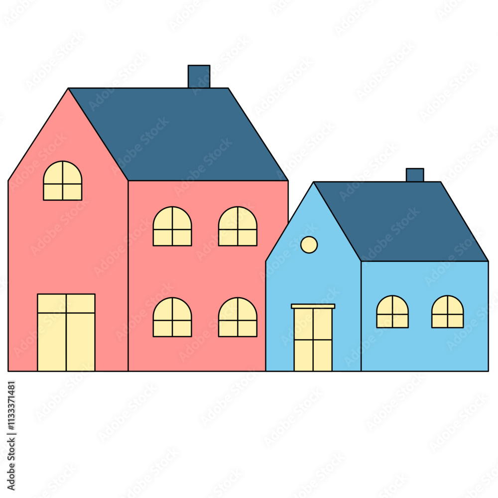 Fototapeta premium Cute house icon