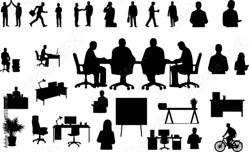 Vector Office Worker Silhouette