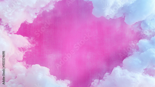 Clouds with Pink Sky Background for Dreamy Aesthetic