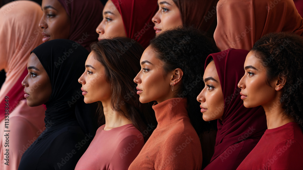 Obraz premium Celebrating unity and diversity on Women's Day.