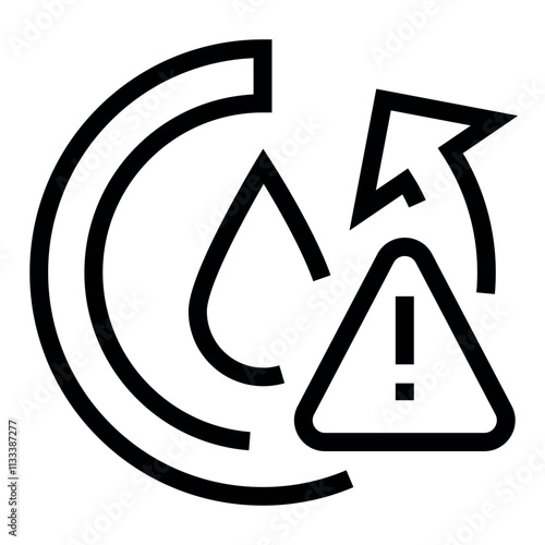 Free Download Water conflict  line black icon. Vector isolated button. - GFXLoad
