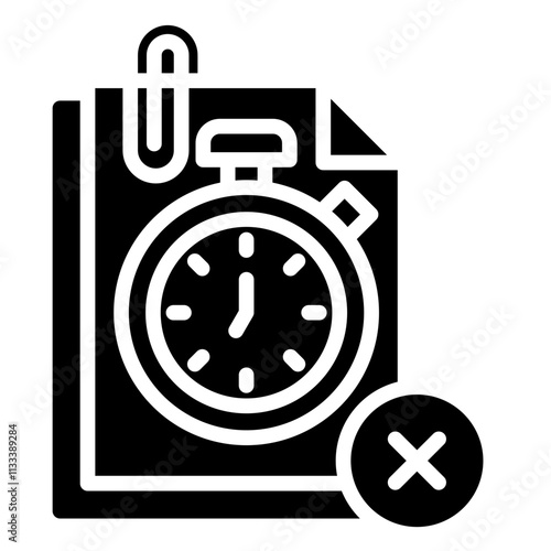 Solid Black Filled Expired vector contact us communication glyph icon