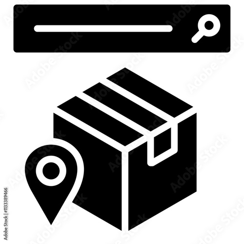 Solid Black Filled Tracking vector contact us communication glyph icon