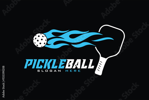 Pickleball logo vector graphic for any business especially for sport team, club, community.