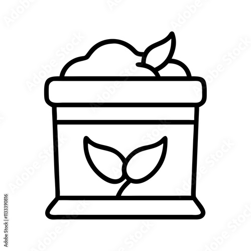 compost bin icon, environment day line art, environment icon - simple black line art icon of compost bin for environment day celebrations. environment vector art.