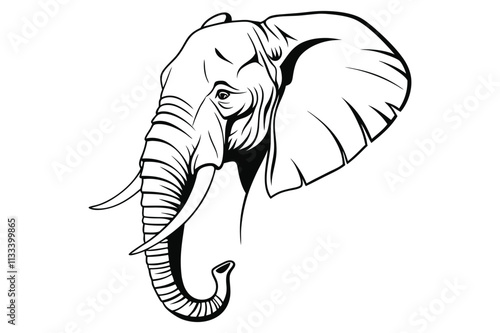 Elephant pencil art and illustration