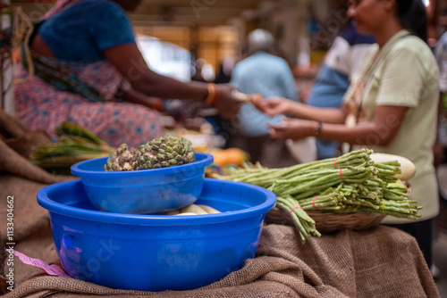 Frruits And Vegetables Market In India In Summer In The Town Of Goa