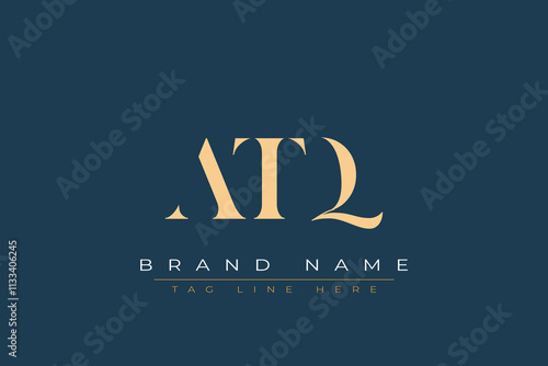 ATQ abstract letter logo design. This logo is designed by three abstract letters. photo