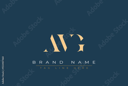 AVG abstract letter logo design. This logo is designed by three abstract letters. photo