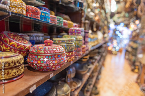 Arabian Souvenirrs At The Market In Oman