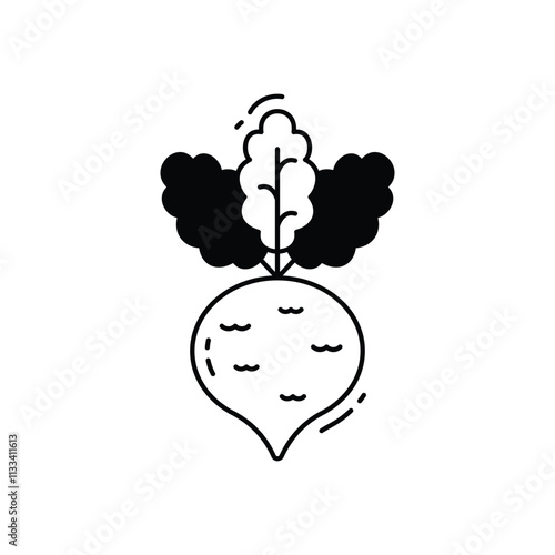 Kohlrabi vector icon