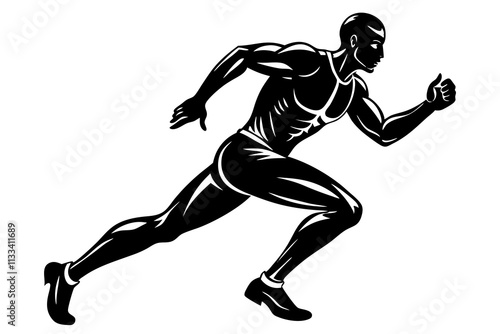 Obraz na plátně silhouette of a man running