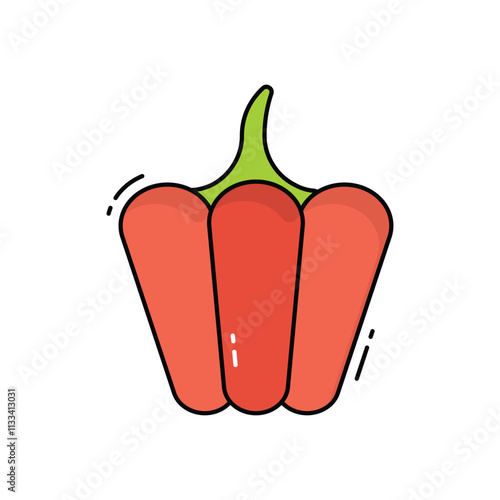 Bell pepper  vector icon