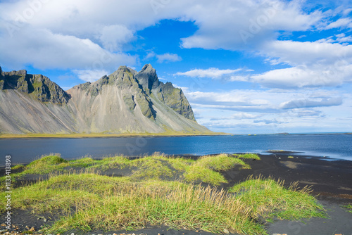 Vestrahorn mountain range a...