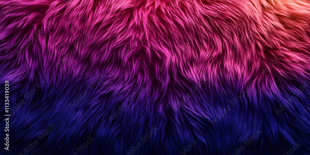 Fototapeta premium Vibrant Pink and Blue Fur Texture, Abstract Background Image