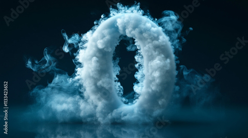 Mystical Smoke Number Zero  Abstract Cloud Design photo